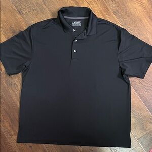 Hogan Dark Black Ribbed Textured Polo Shirt
